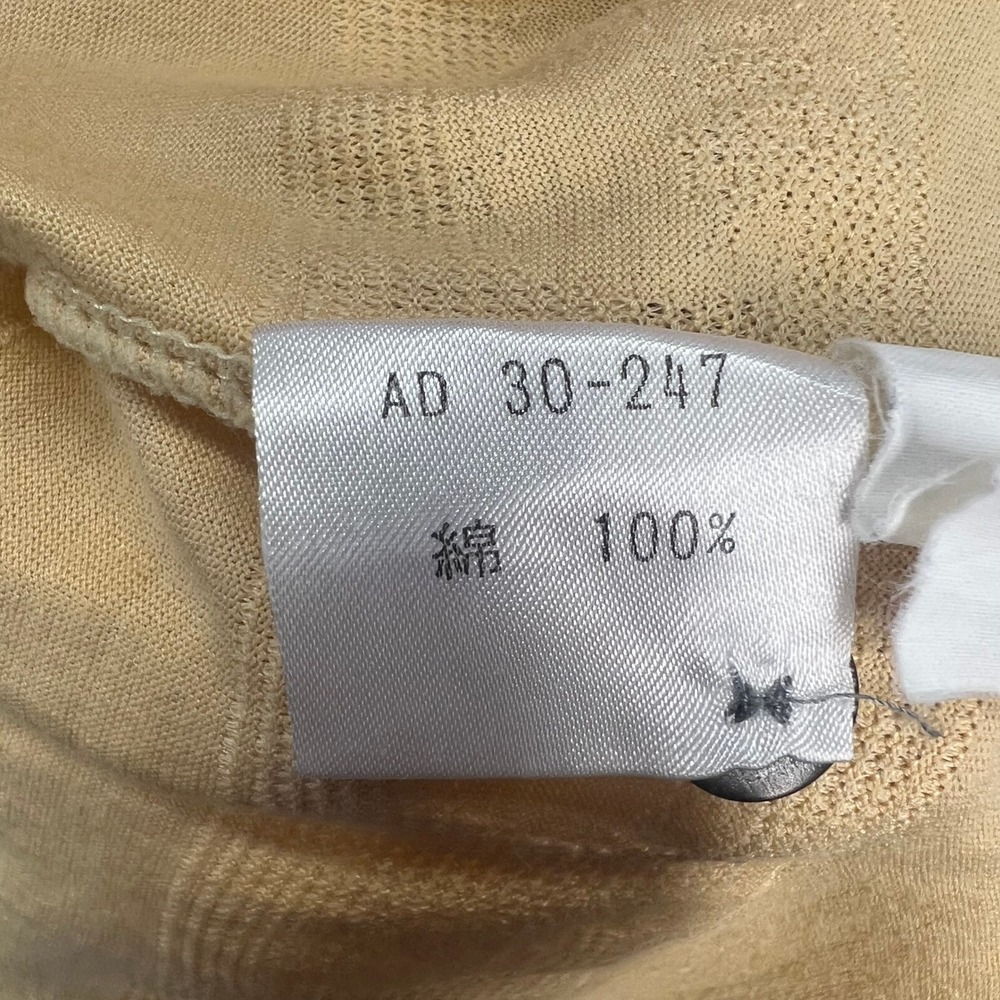 YSL Yves Saint Laurent Polo Shirt Mens L Yellow Vintage 90s Knit Logo Pocket EUC - Picture 5 of 9